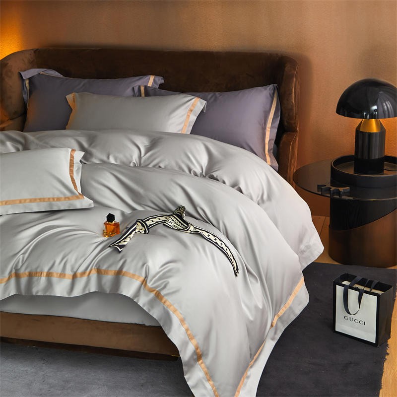 Karine Modern Seamless Solid Egyptian Cotton Duvet Cover Set