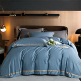 Karine Modern Seamless Solid Egyptian Cotton Duvet Cover Set Duvet Cover Set - Venetto Design Brittany Blue / Double / Flat Sheet Venettodesign.com