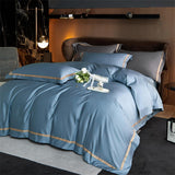 Karine Modern Seamless Solid Egyptian Cotton Duvet Cover Set