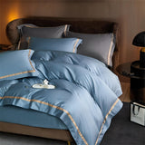 Karine Modern Seamless Solid Egyptian Cotton Duvet Cover Set