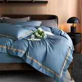 Karine Modern Seamless Solid Egyptian Cotton Duvet Cover Set