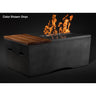 Slick Rock Concrete Oasis Series 48-Inch Rectangle Fire Table KOF48 Fire Pit Slick Rock Concrete Electronic Ignition Propane Onyx