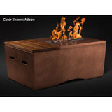 Slick Rock Concrete Oasis Series 48-Inch Rectangle Fire Table KOF48 Fire Pit Slick Rock Concrete Electronic Ignition Propane Adobe