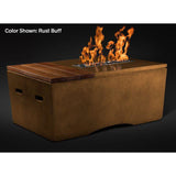 Slick Rock Concrete Oasis Series 48-Inch Rectangle Fire Table KOF48 Fire Pit Slick Rock Concrete Electronic Ignition Propane Rustbuff