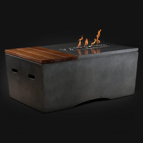 Slick Rock Concrete Oasis Series 48-Inch Rectangle Fire Table KOF48