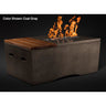 Slick Rock Concrete Oasis Series 48-Inch Rectangle Fire Table KOF48 Fire Pit Slick Rock Concrete Electronic Ignition Propane Coal Gray