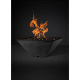 Slick Rock Concrete Ridgeline Series 29-Inch Square Fire Pit KRL29S Fire Pit Slick Rock Concrete Electronic Ignition Natural Gas Onyx