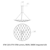 Constellation Galaxy Matrix Round LED Pendant Light