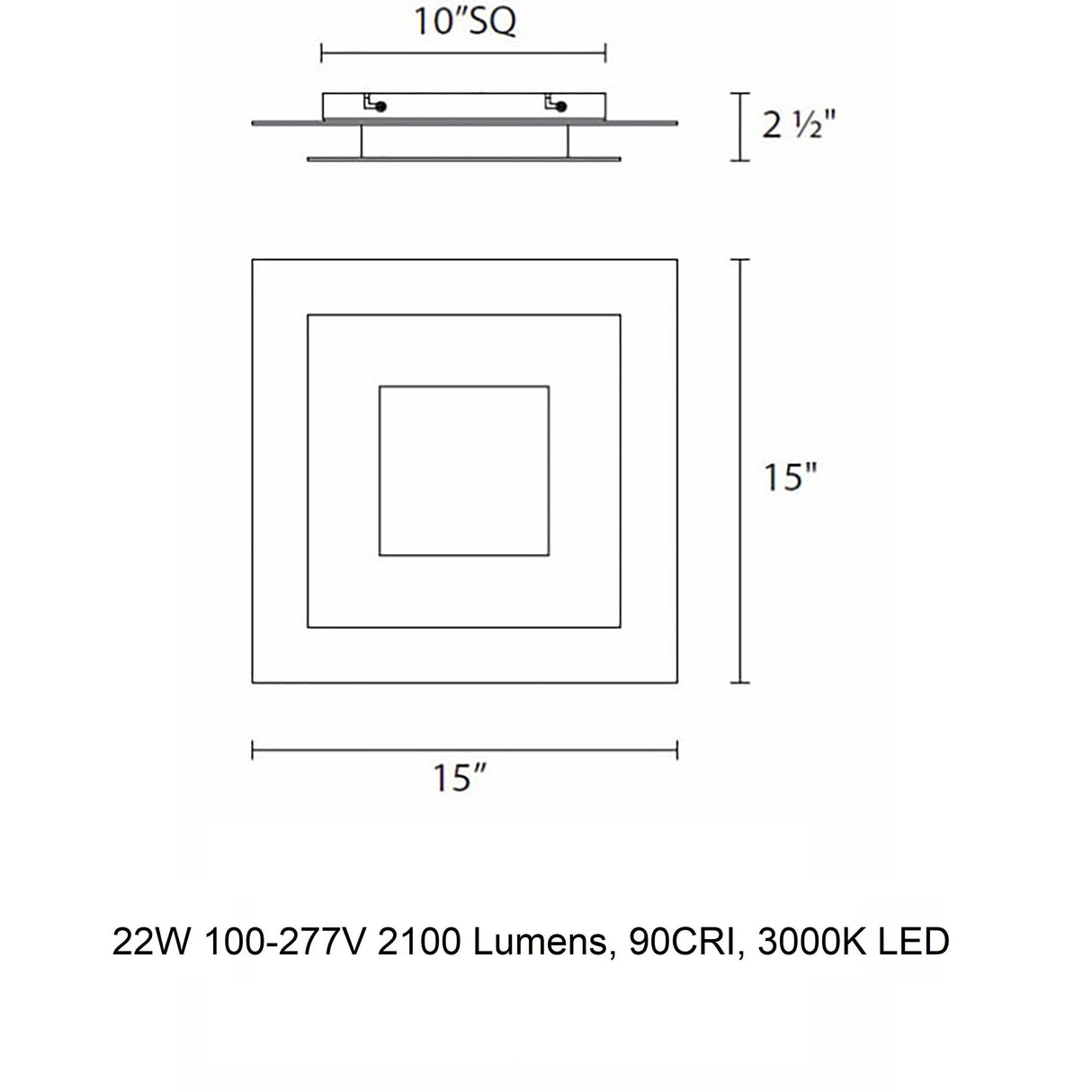 Offset LED Flush Mount