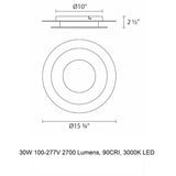 Offset LED Flush Mount