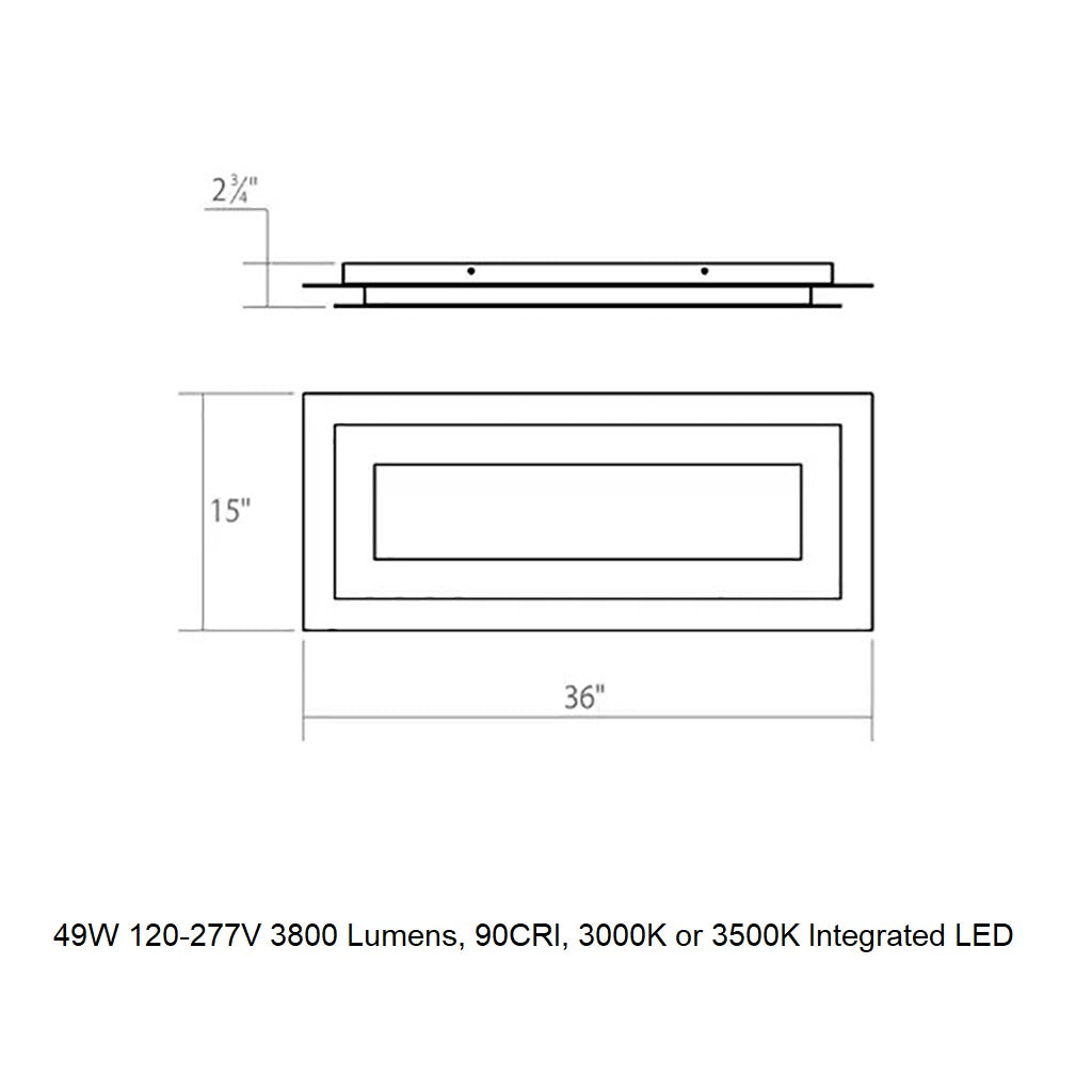 Offset LED Flush Mount