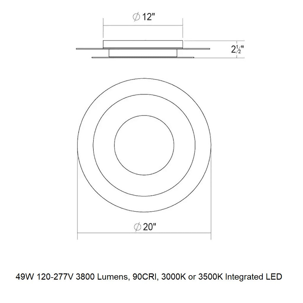 Offset LED Flush Mount