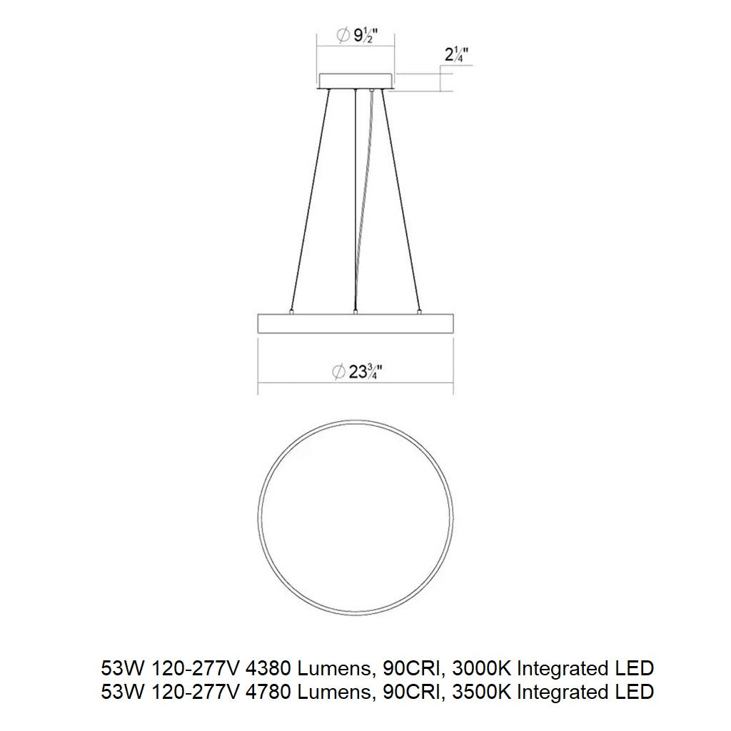 Pi LED Pendant Light