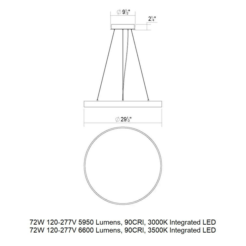 Pi LED Pendant Light