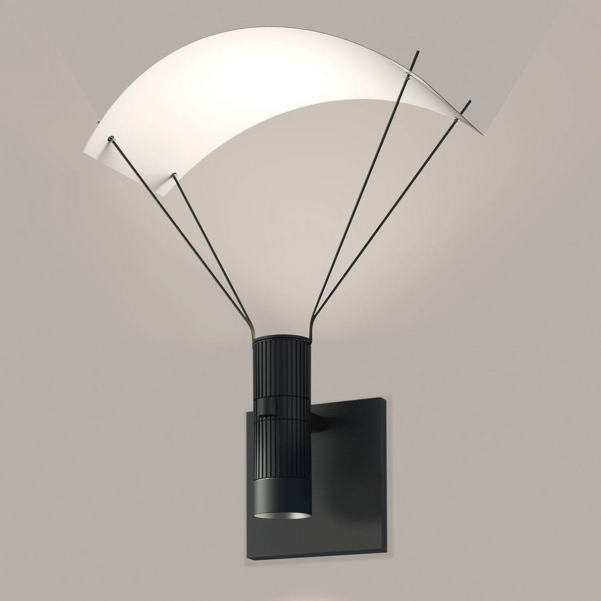 Suspenders Wall Light with Parachute Luminaire