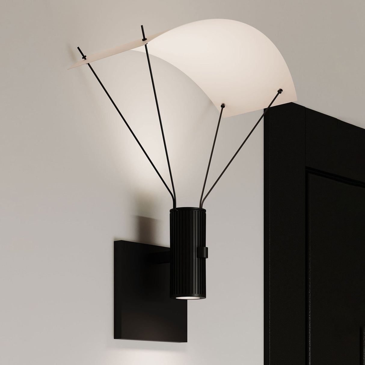 Suspenders Wall Light with Parachute Luminaire