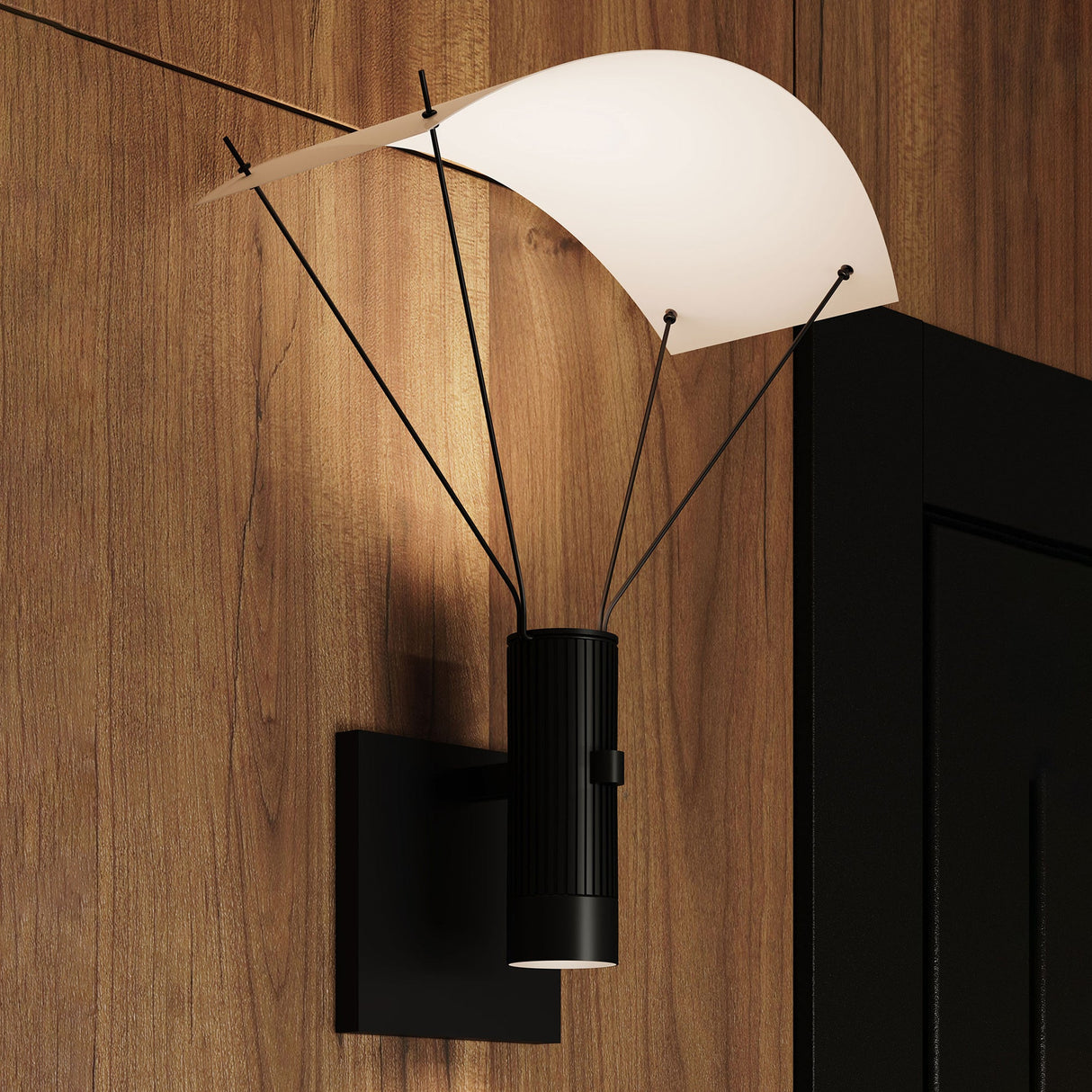 Suspenders Wall Light with Parachute Luminaire