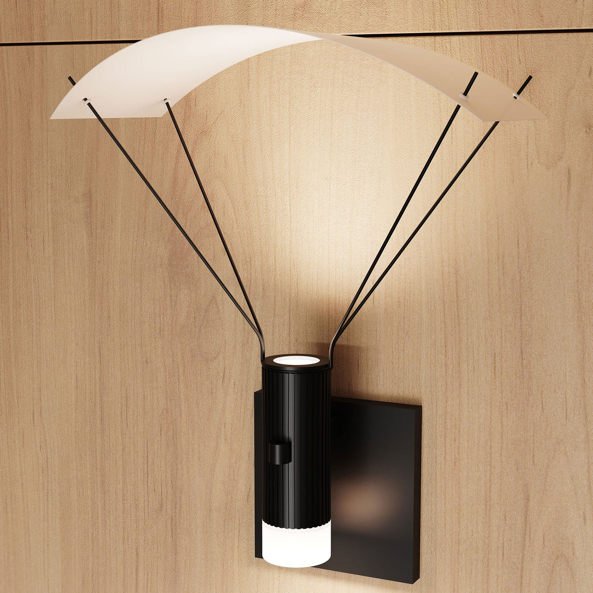 Suspenders Wall Light with Parachute Luminaire