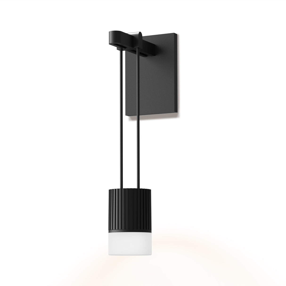 Suspenders Wall Light with Suspended Cylinder Luminaire