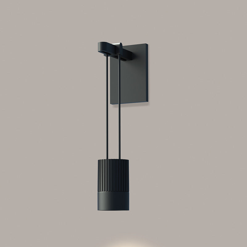 Suspenders Wall Light with Suspended Cylinder Luminaire