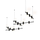 Suspenders Zig Zag Multi Light Pendant Light with Up / Down Mixed Cylinder Luminaires