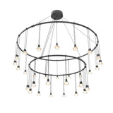 Suspenders Double Ring Multi Light Pendant Light