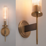 Janek Cylinder Modernist Brass Sconce Lights