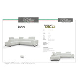 Bellini Modern Living Ricci Left Hand Facing White CHIC 10 Ricci LHF WHT